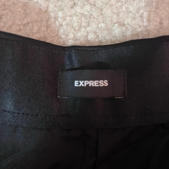 Express Black Sequin High Waist Shorts - Picture 2 of 4